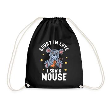 Souris Souris Cadeau Rat Rongeur Souris Souris Lousemaus - Sac de sport léger - noir - Devant