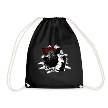 Schwein Tshirt Geschenk Kinder Frauen - Turnbeutel - Schwarz - Vorne