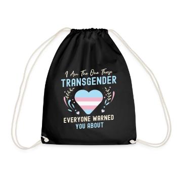 Transsexuell Pride Ladyboy Herren Damen Transe - Turnbeutel - Schwarz - Vorne