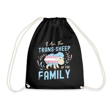 Transe Transgender Transsexuell Geschenk Queer - Turnbeutel - Schwarz - Vorne