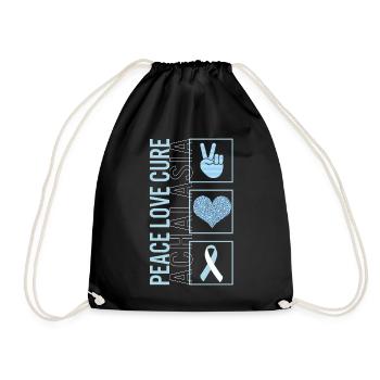 Peace Love Cure Achalasia T Shirt - Sac de sport léger - noir - Devant