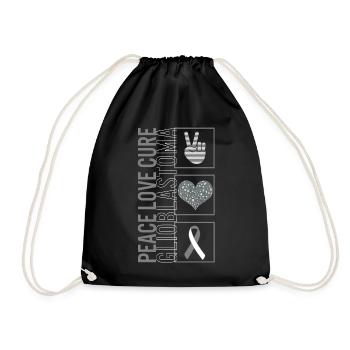 Peace Love Cure Glioblastome T Shirt - Sac de sport léger - noir - Devant
