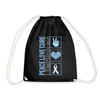 Peace Love Cure Lymphedème T Shirt - Sac de sport léger - noir - Devant