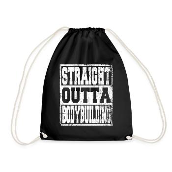 Bodybuilding saying funny - Drawstring Bag - black - Front