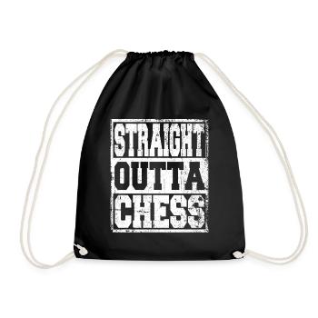 Schach Spruch lustig - Turnbeutel - Schwarz - Vorne