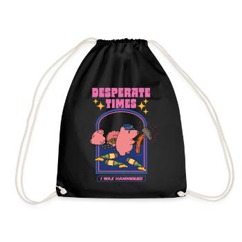 Desperate Times - I Was Hammered - Drawstring Bag - black - Front
