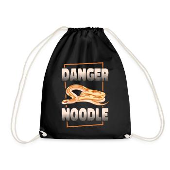 Snake Serpent Danger Noodle - Turnbeutel - Schwarz - Vorne