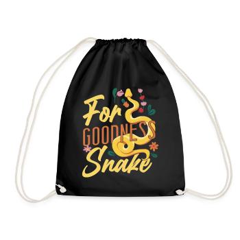 Serpent Serpent Serpent Jeu de mots pour la bonté - Sac de sport léger - noir - Devant