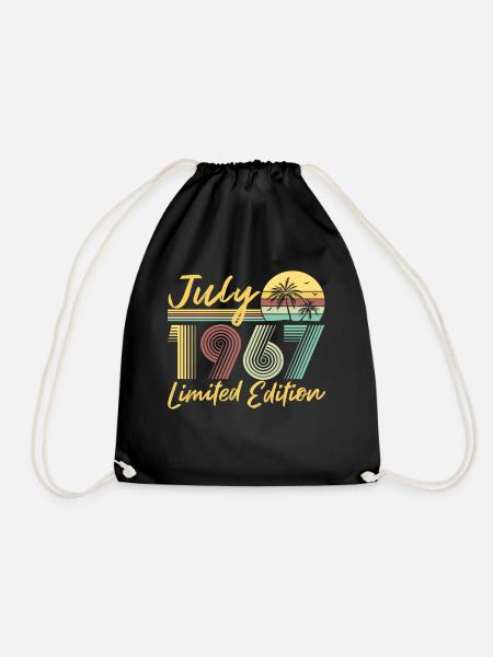 Juli 1967 Limited Edition Geburtstag Geschenk - Turnbeutel - Schwarz