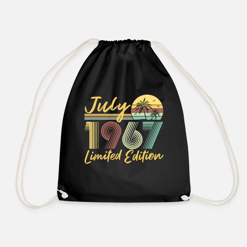 Juli 1967 Limited Edition Geburtstag Geschenk - Turnbeutel - Schwarz
