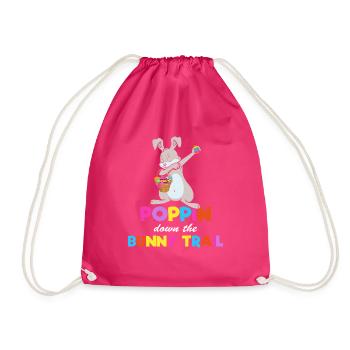 Poppin Down The Rabbit Trail Dabbing Rabbit - Turnbeutel - Fuchsia - Vorne