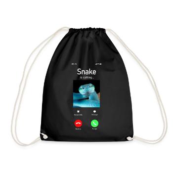 Snake Serpent Phone Display Snake - Turnbeutel - Schwarz - Vorne