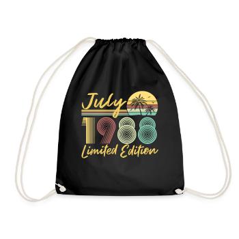 Juillet 1988 Cadeau d’anniversaire en édition limitée - Sac de sport léger - noir - Devant