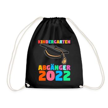 Schüler Kindergarten 2022 Schulanfang Einschulung - Turnbeutel - Schwarz - Vorne