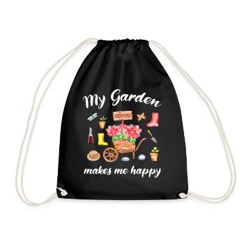 Garten Spruch Gärtner Hobbygärtner Geschenkidee - Turnbeutel - Schwarz - Vorne