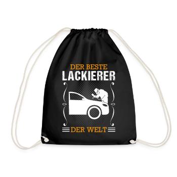 Fahrzeuglackierer Beruf Lackierer Geschenk - Turnbeutel - Schwarz - Vorne