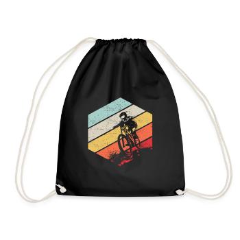 Descente VTT Nature Montagnes Retro Wave Vintage - Sac de sport léger - noir - Devant