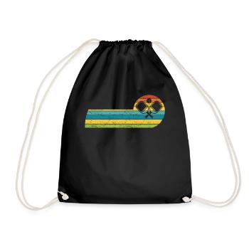 Pickleball Padel Racket Pickleball Balls - Drawstring Bag - black - Front