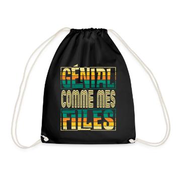 Génial Comme Mes Filles Parents Mère - Sac de sport léger - noir - Devant