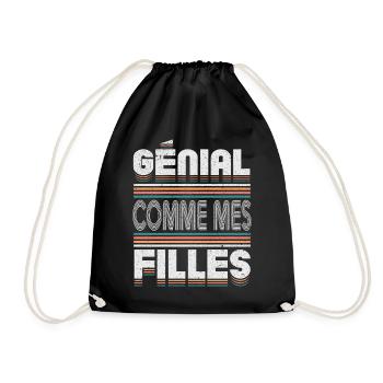 Génial Comme Mes Filles Parents Mère - Sac de sport léger - noir - Devant