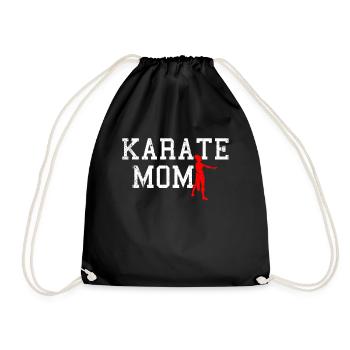 Karate mom - Turnbeutel - Schwarz - Vorne