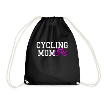 cycling mom - Turnbeutel - Schwarz - Vorne