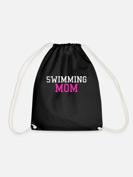 swimming mom - Turnbeutel - Schwarz