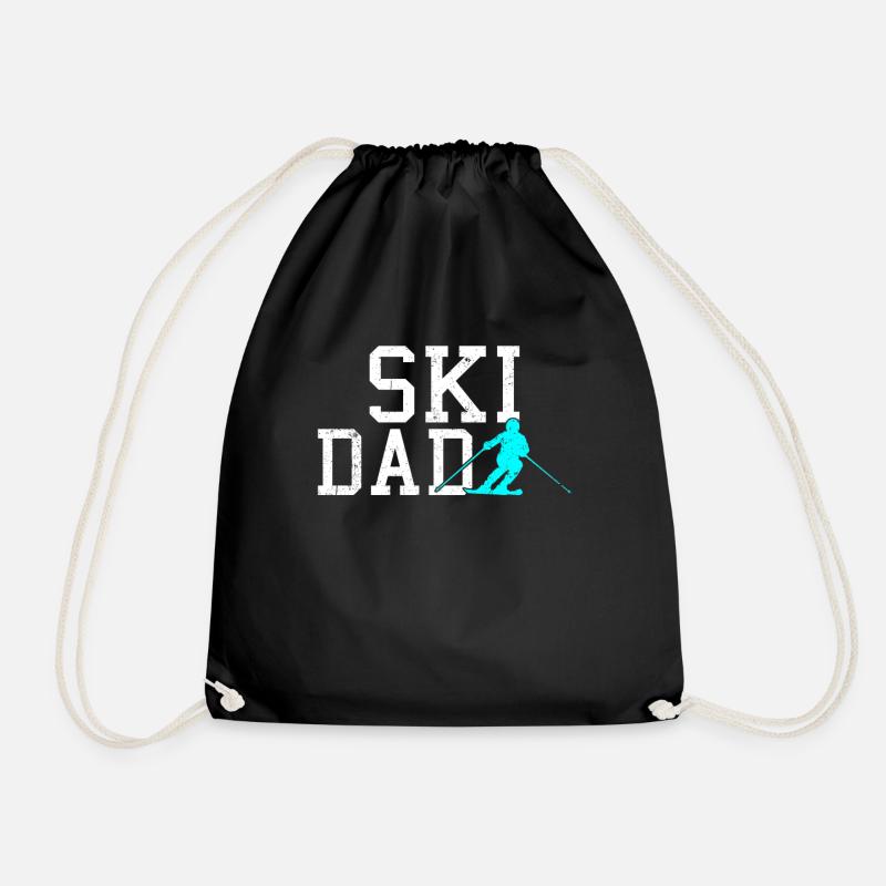 ski dad - Turnbeutel - Schwarz