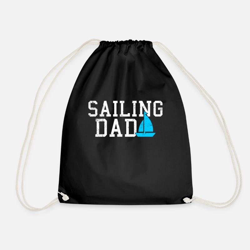 sailing dad - Turnbeutel - Schwarz