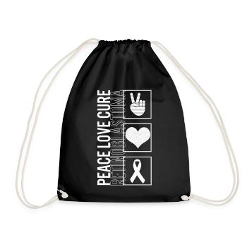 Peace Love Cure Retinoblastome T Shirt - Sac de sport léger - noir - Devant