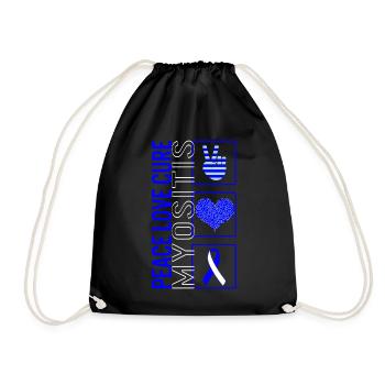 Peace Love Cure Myositis T Shirt - Sac de sport léger - noir - Devant