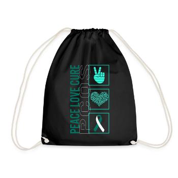 Peace Love Cure PCOS T Shirt - Sac de sport léger - noir - Devant