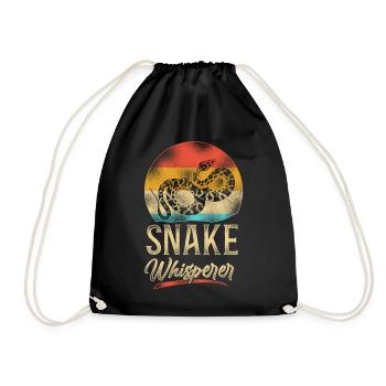 Snake Serpent Retro Vintage Snake - Turnbeutel - Schwarz - Vorne