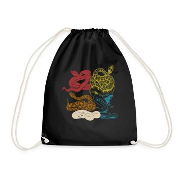Snake Serpent Retro Vintage - Turnbeutel - Schwarz - Vorne