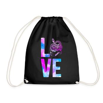 Serpent Serpent Aquarelle Amour - Sac de sport léger - noir - Devant
