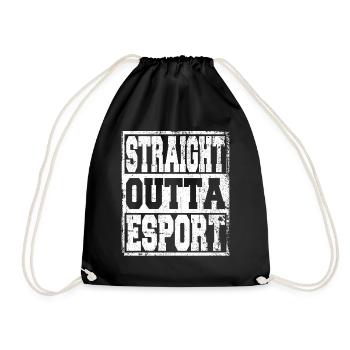 Esport Spruch lustig - Turnbeutel - Schwarz - Vorne