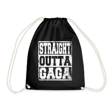 Gaga Ball saying funny - Drawstring Bag - black - Front