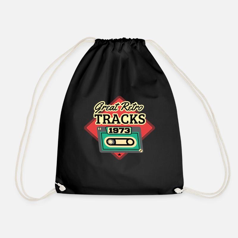 Grands titres rétro 1973 Cassette Vintage - Sac de sport léger - noir
