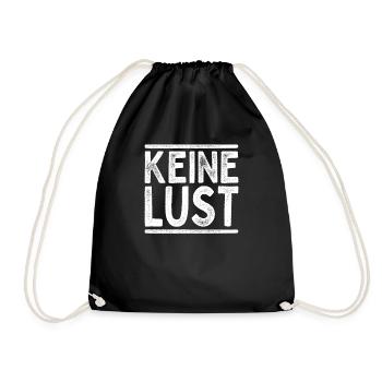 Keine Lust Null Bock Ohne Motivation Müde Faultier - Turnbeutel - Schwarz - Vorne