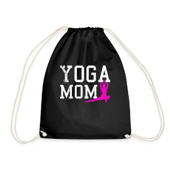 yoga mom - Turnbeutel - Schwarz - Vorne