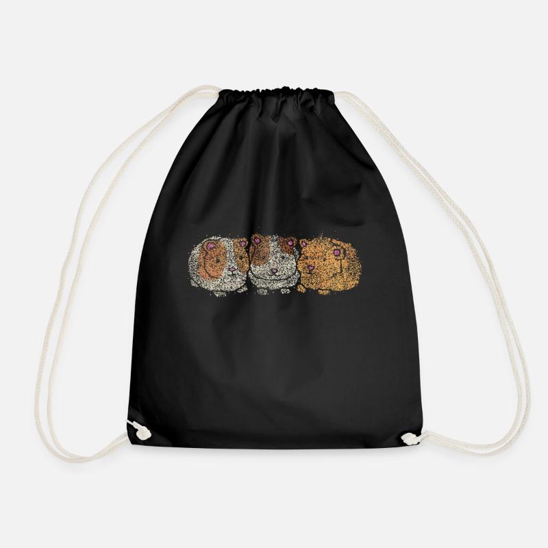 Guinea Pig Guinea Pig Lover - Drawstring Bag - black