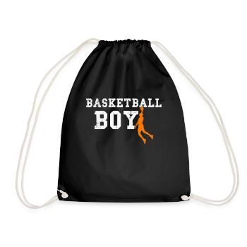 basketball boy - Turnbeutel - Schwarz - Vorne