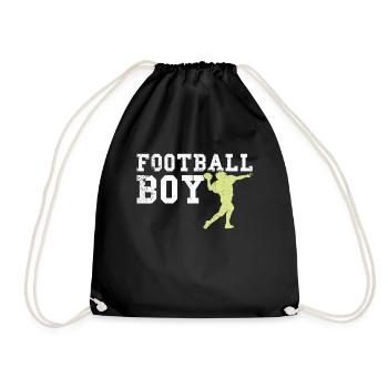 garçon de football - Sac de sport léger - noir - Devant