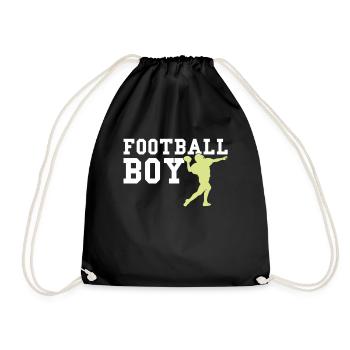 garçon de football - Sac de sport léger - noir - Devant