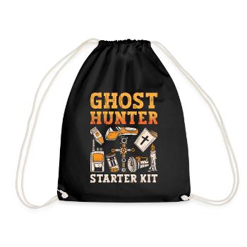 Ghost Hunter Ghost Hunt Paranormal Ghost Gift - Drawstring Bag - black - Front