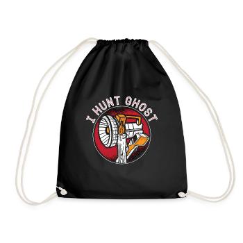 Ghost Hunter Ghost Hunt Ghost Paranormal Gift - Drawstring Bag - black - Front