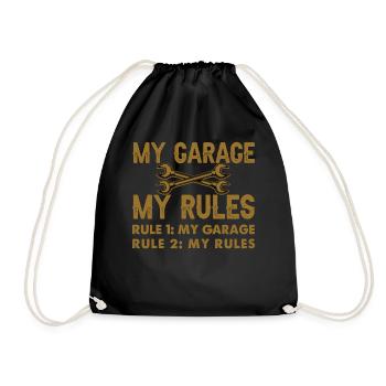 Mon garage - Mes règles - Atelier amusant - Sac de sport léger - noir - Devant