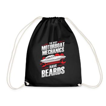 Boat Mechanic Bart Ship Mechanic Gift - Drawstring Bag - black - Front