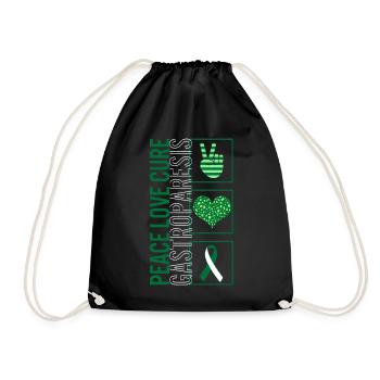 Peace Love Cure Gastroparésie T Shirt - Sac de sport léger - noir - Devant