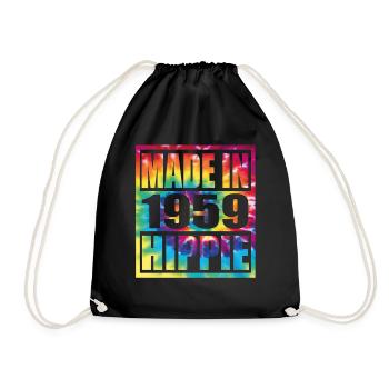 Hippie Birthday 1959 - Turnbeutel - Schwarz - Vorne